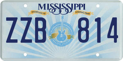 MS license plate ZZB814