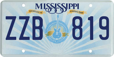 MS license plate ZZB819