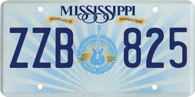 MS license plate ZZB825