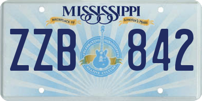 MS license plate ZZB842