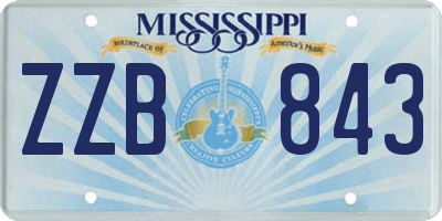 MS license plate ZZB843