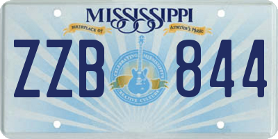 MS license plate ZZB844