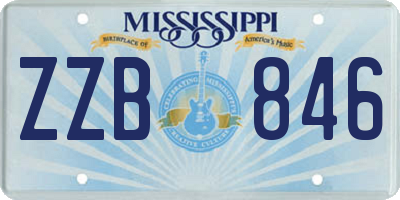 MS license plate ZZB846