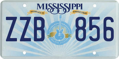 MS license plate ZZB856