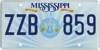 MS license plate ZZB859