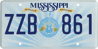 MS license plate ZZB861