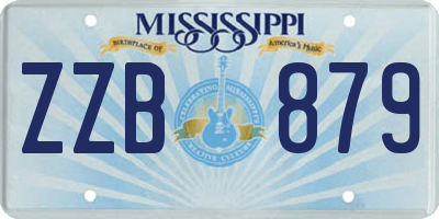 MS license plate ZZB879