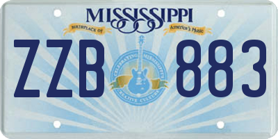 MS license plate ZZB883