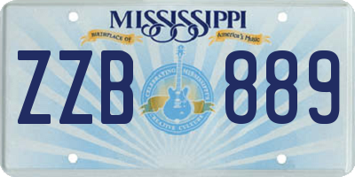 MS license plate ZZB889