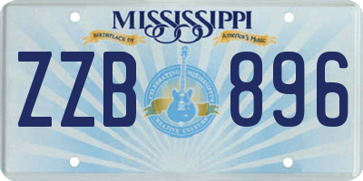 MS license plate ZZB896