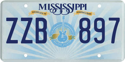 MS license plate ZZB897