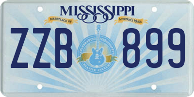 MS license plate ZZB899