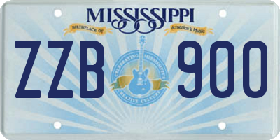 MS license plate ZZB900