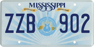 MS license plate ZZB902