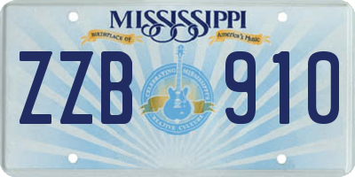 MS license plate ZZB910