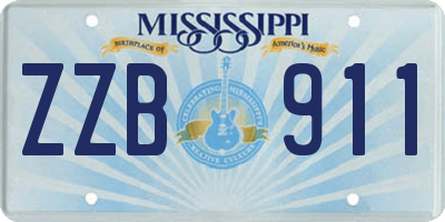 MS license plate ZZB911