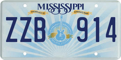 MS license plate ZZB914