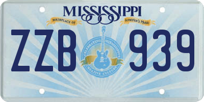 MS license plate ZZB939