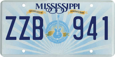 MS license plate ZZB941