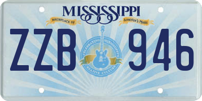 MS license plate ZZB946