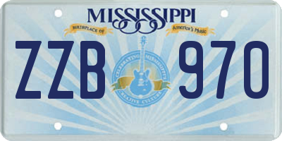 MS license plate ZZB970