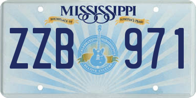 MS license plate ZZB971