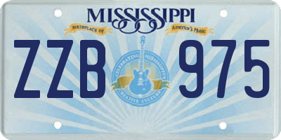 MS license plate ZZB975