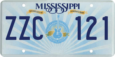 MS license plate ZZC121