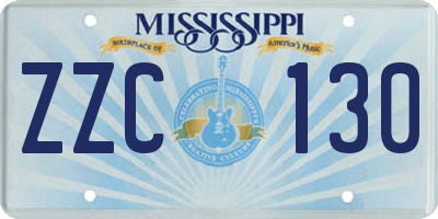 MS license plate ZZC130