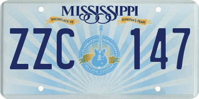 MS license plate ZZC147