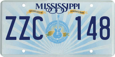 MS license plate ZZC148