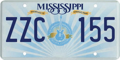 MS license plate ZZC155