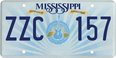 MS license plate ZZC157