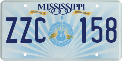 MS license plate ZZC158