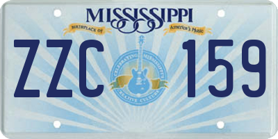 MS license plate ZZC159