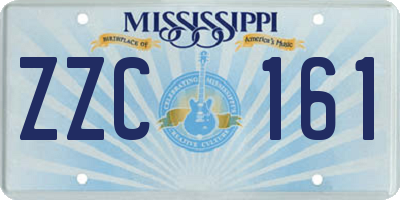 MS license plate ZZC161