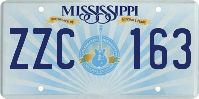 MS license plate ZZC163