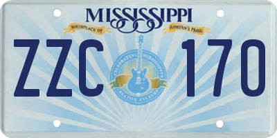 MS license plate ZZC170