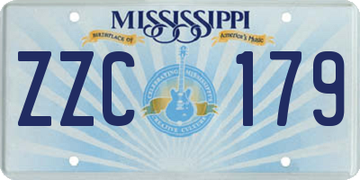 MS license plate ZZC179