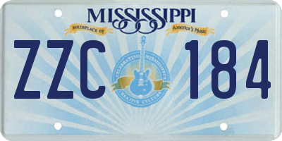 MS license plate ZZC184