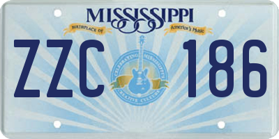 MS license plate ZZC186
