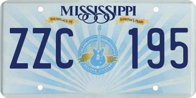 MS license plate ZZC195