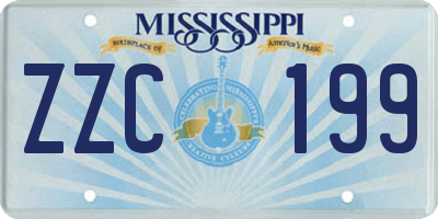 MS license plate ZZC199