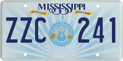 MS license plate ZZC241