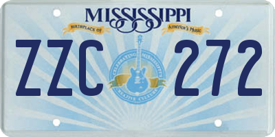 MS license plate ZZC272