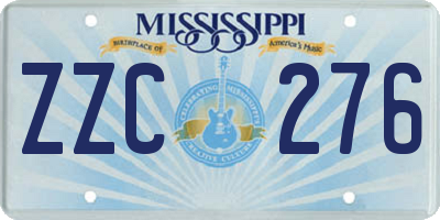 MS license plate ZZC276