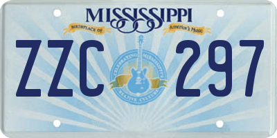 MS license plate ZZC297