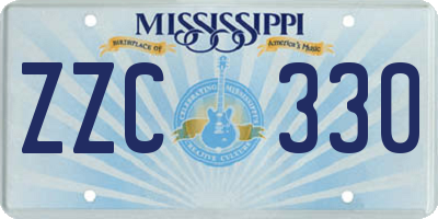 MS license plate ZZC330