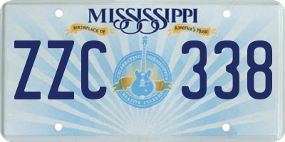 MS license plate ZZC338