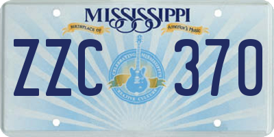MS license plate ZZC370
